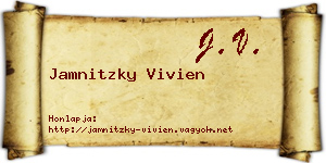 Jamnitzky Vivien névjegykártya